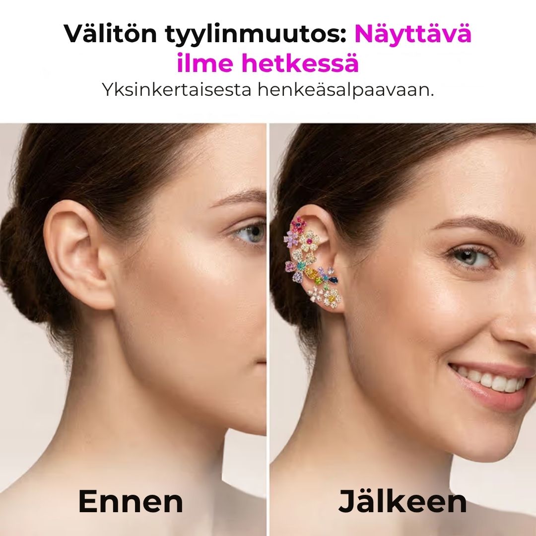 Värikkäät kukkakorvakorut – 2 kpl