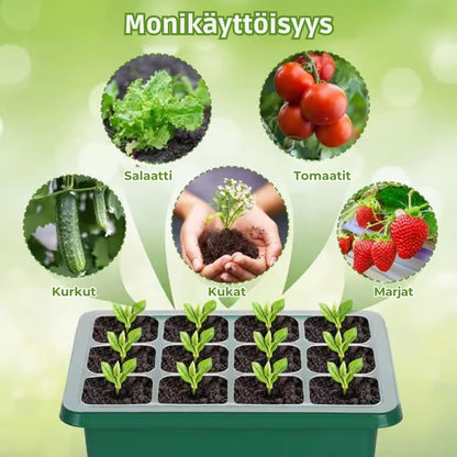 Taimikasvatuslaatikko säädettävällä ilmankosteudella