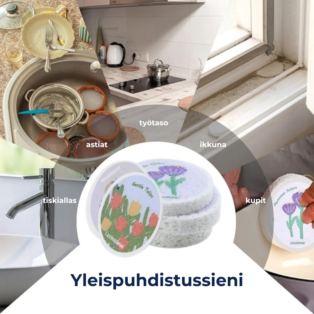 Kukkakuvioinen selluloosasieni – 5 kpl