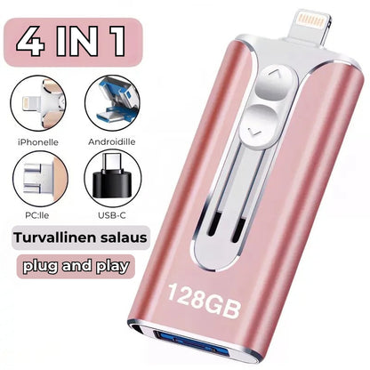 Monikäyttöinen 4-in-1 U-muistitikku (32–256 Gt)