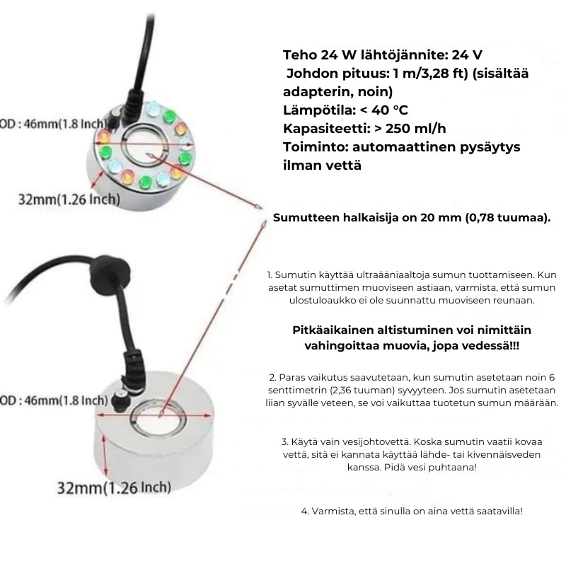 Ultraäänisumutin – Sisä- ja ulkokäyttöön | Maisemasuunnittelu