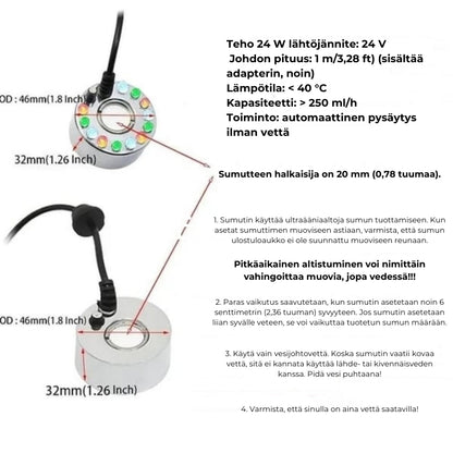 Ultraäänisumutin – Sisä- ja ulkokäyttöön | Maisemasuunnittelu