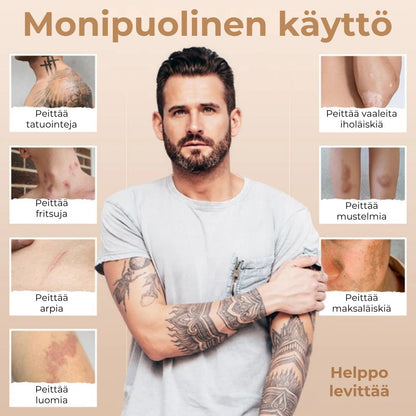 Vedenkestävä peitevoide arpien ja tatuointien peittämiseen