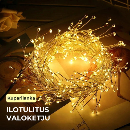 LED-kuparilankavalot – valonauhat