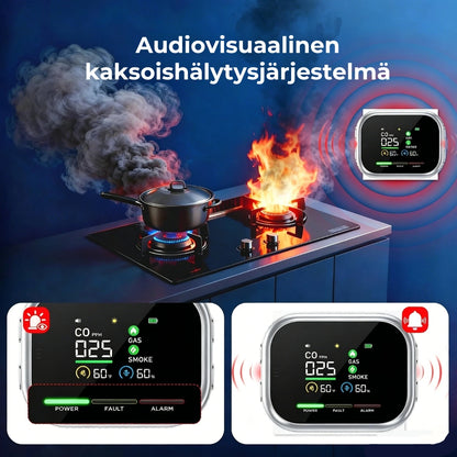 6-in-1-kaasu- ja savuhälytin – Tunnistaa jopa 12 kaasua