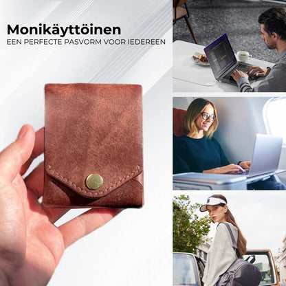 Vintage käsintehty nahkalompakko