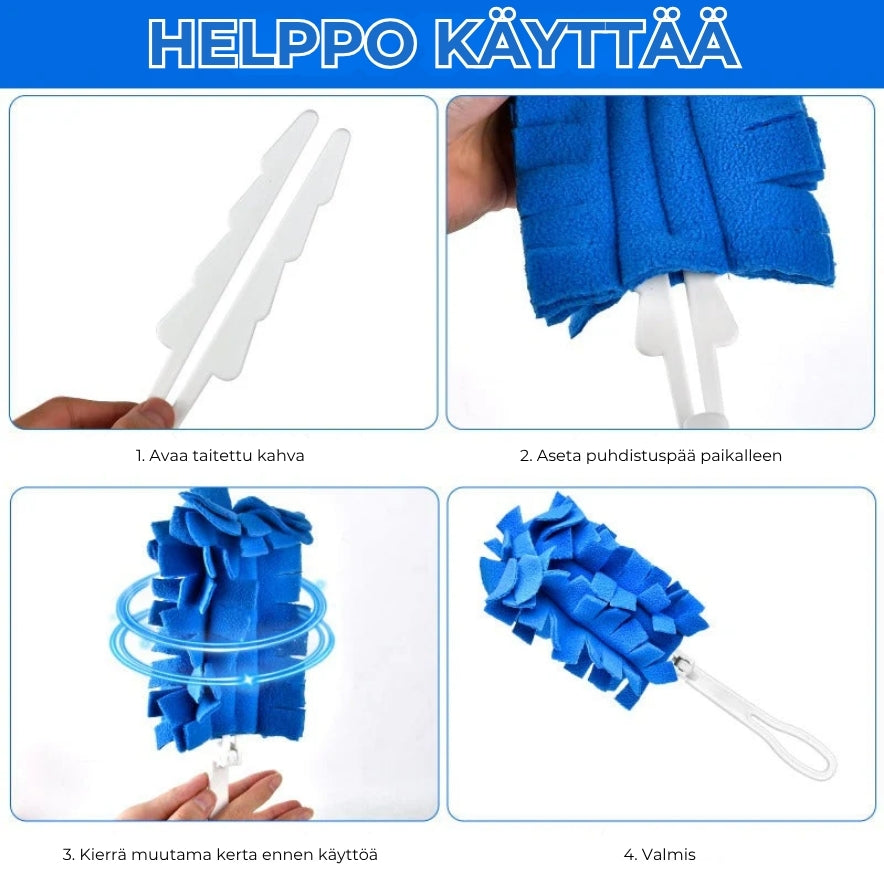 Uudelleenkäytettävä fleece-pölyliinasetti