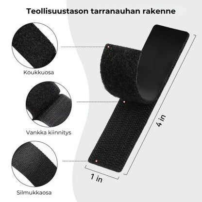 Kaksipuoliset tarranauhat – erittäin vahvat ja uudelleenkäytettävät (40 kpl / 20 paria)