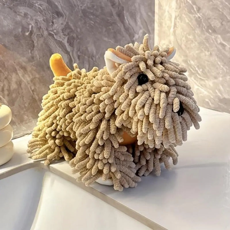 Koiranmuotoinen chenille-mikrokuitupyyhe