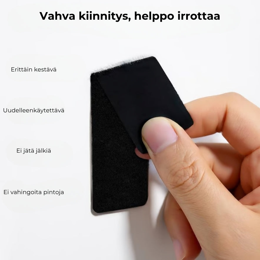 Kaksipuoliset tarranauhat – erittäin vahvat ja uudelleenkäytettävät (40 kpl / 20 paria)