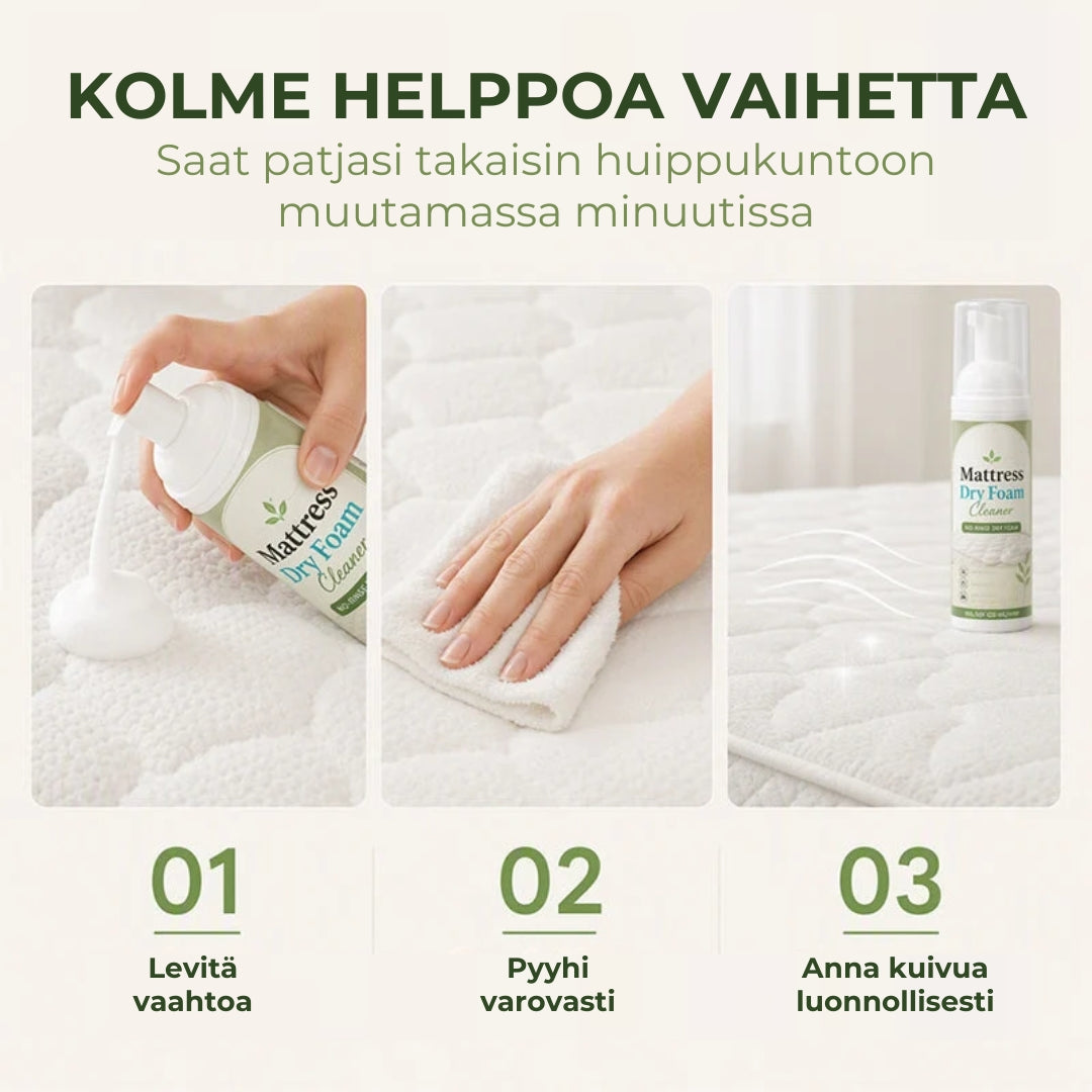 Kuivavaahtopuhdistusaine patjoille