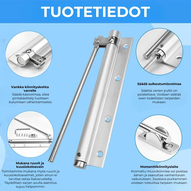 Automaattisesti sulkeutuva oven sarana