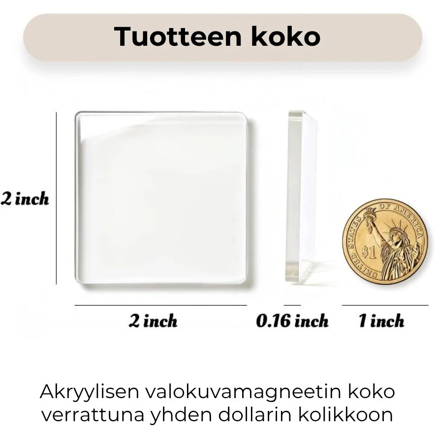 Tee-se-itse-magneettisarja valokuville ja piirustuksille (20 kpl)