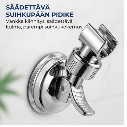 Säädettävä imukuppikiinnitteinen suihkupään pidike