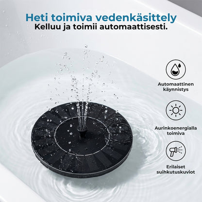 Aurinkokäyttöinen automaattinen suihkulähde