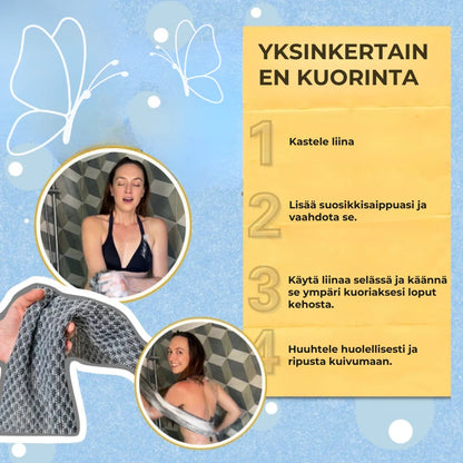 Blissy – antibakteerinen kuorintapyyhe