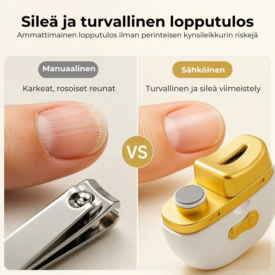 Sähköinen 2-in-1-kynsileikkuri ja kynsiviila