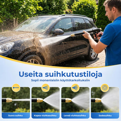 Tehokas suihkupistooli puutarhaletkuun