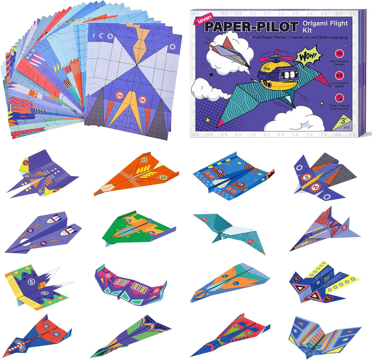 Luova DIY-paperilennokkisarja – 16 erilaista mallia