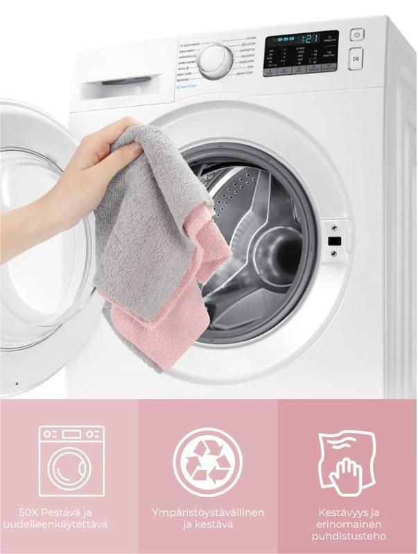 ♻️ Uudelleenkäytettävät mikrokuituliinat rullassa (20 kpl)