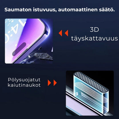 Premium pölyä hylkivä iPhone näytönsuoja