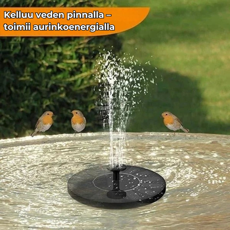 🐦️  Aurinkokäyttöinen suihkulähde puutarhaan