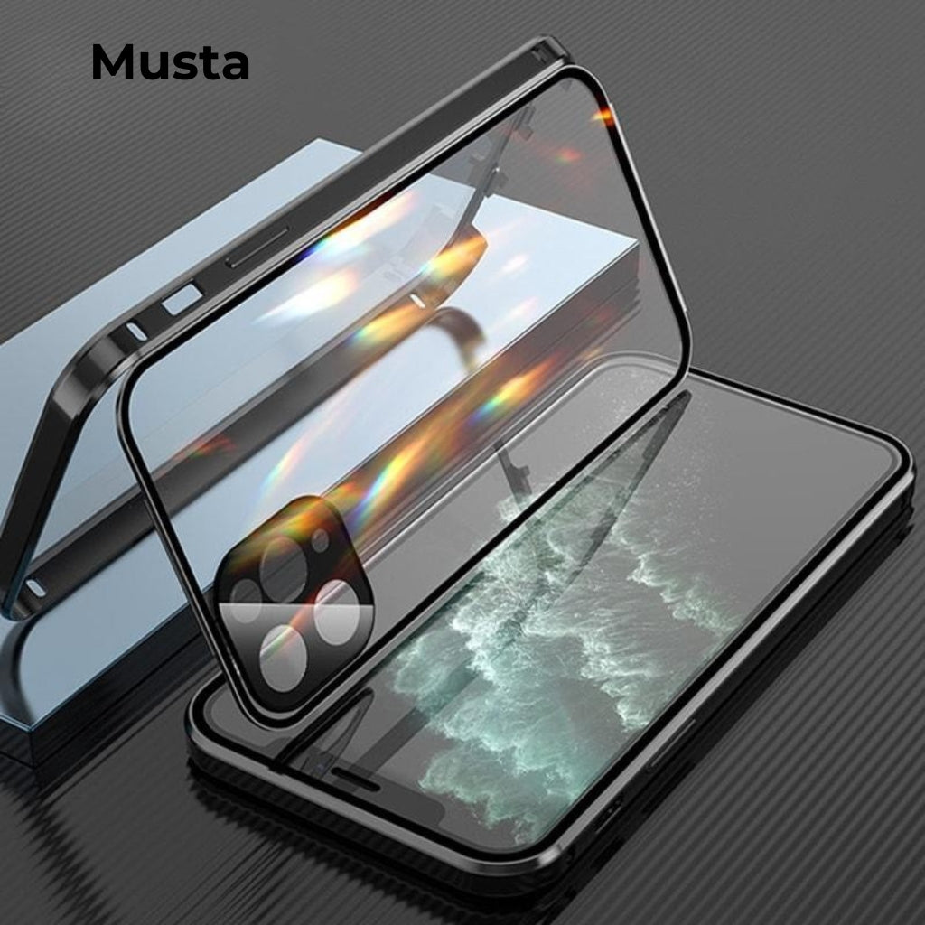 Kaksipuolinen iPhone-kotelo soljella