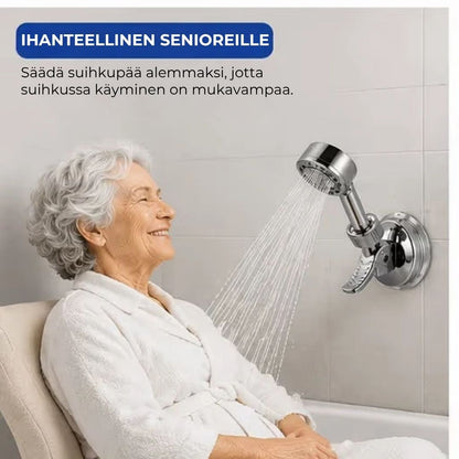 Säädettävä imukuppikiinnitteinen suihkupään pidike