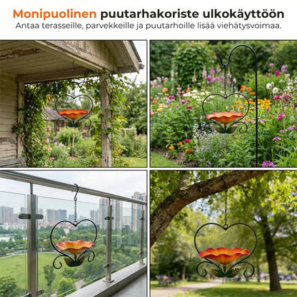 Kukanmuotoinen lintujen ruokinta-astia