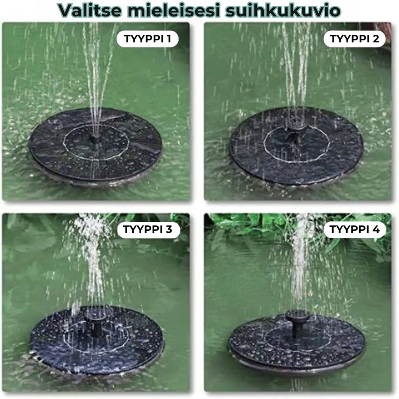 🐦️  Aurinkokäyttöinen suihkulähde puutarhaan