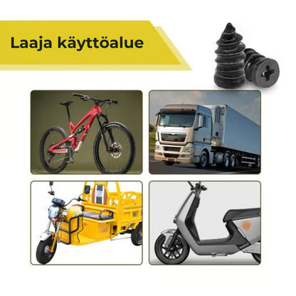 🟔 Rengaskorjausruuvit – 60 kpl (2 kokoa)