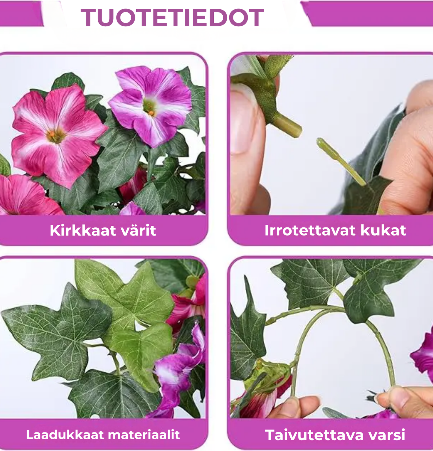 Tekopetuniat (kimppu) – sisä- ja ulkokäyttöön