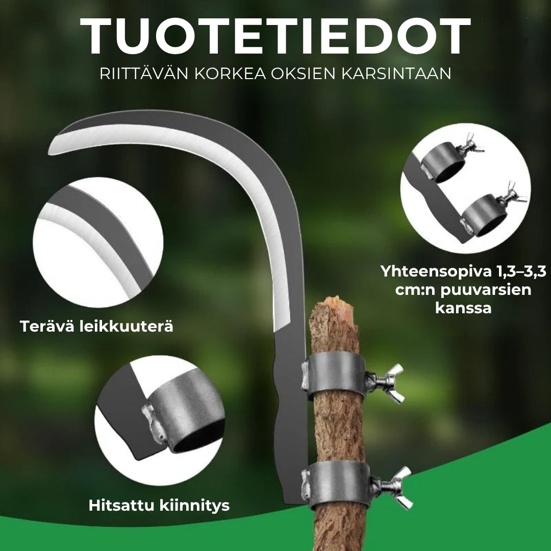 Käsikäyttöinen viikatteen terä