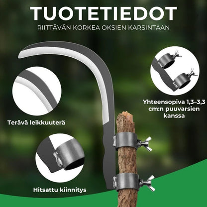 Käsikäyttöinen viikatteen terä