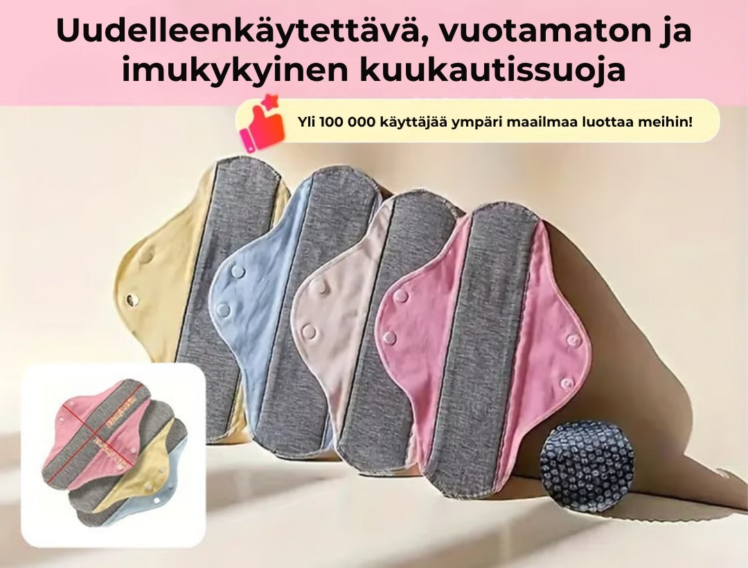 Naisten uudelleenkäytettävä imukykyinen side
