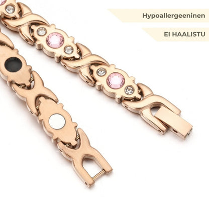 Ruusukultainen magneettirannekoru