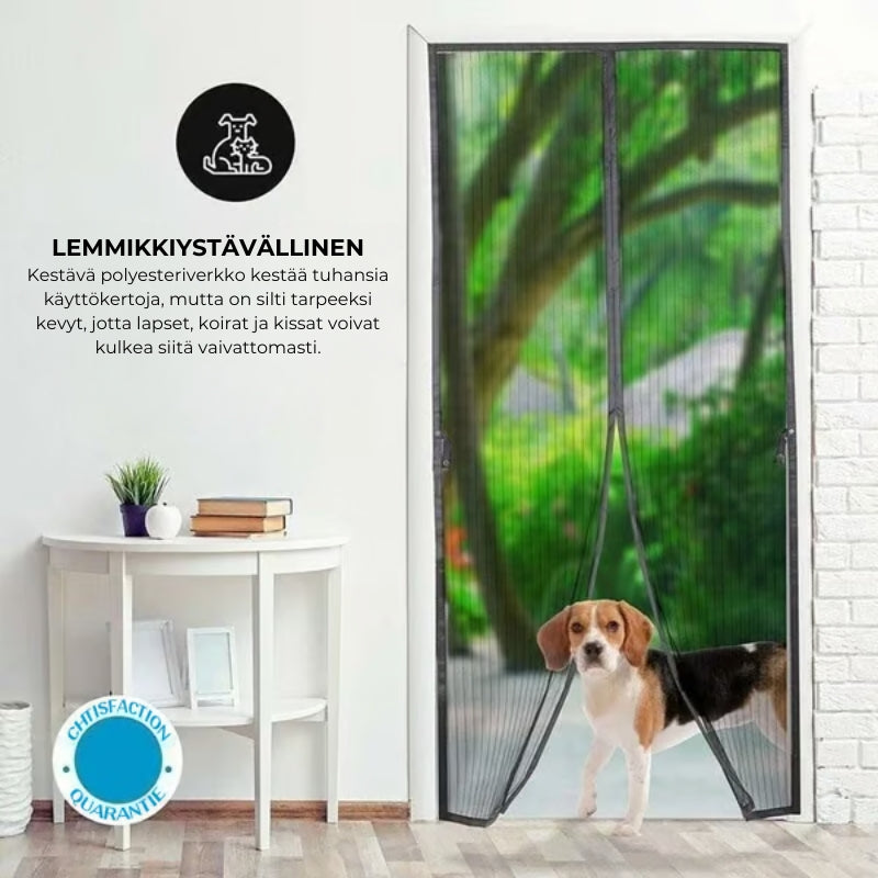 Magneettinen hyttyssuoja oveen – 5min asennus