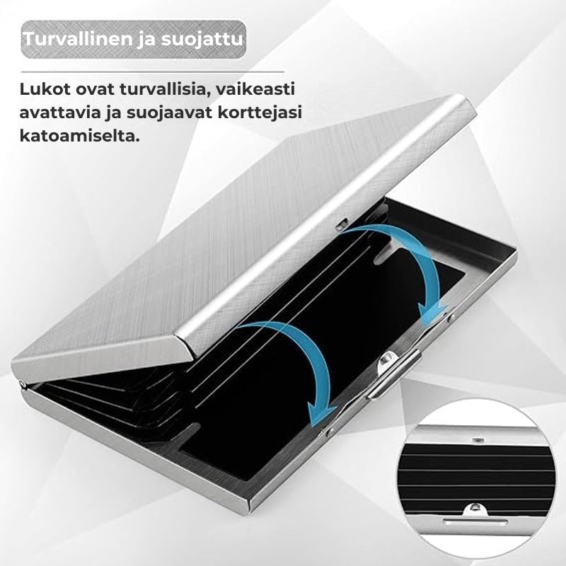 RFID-suojattu korttikotelo