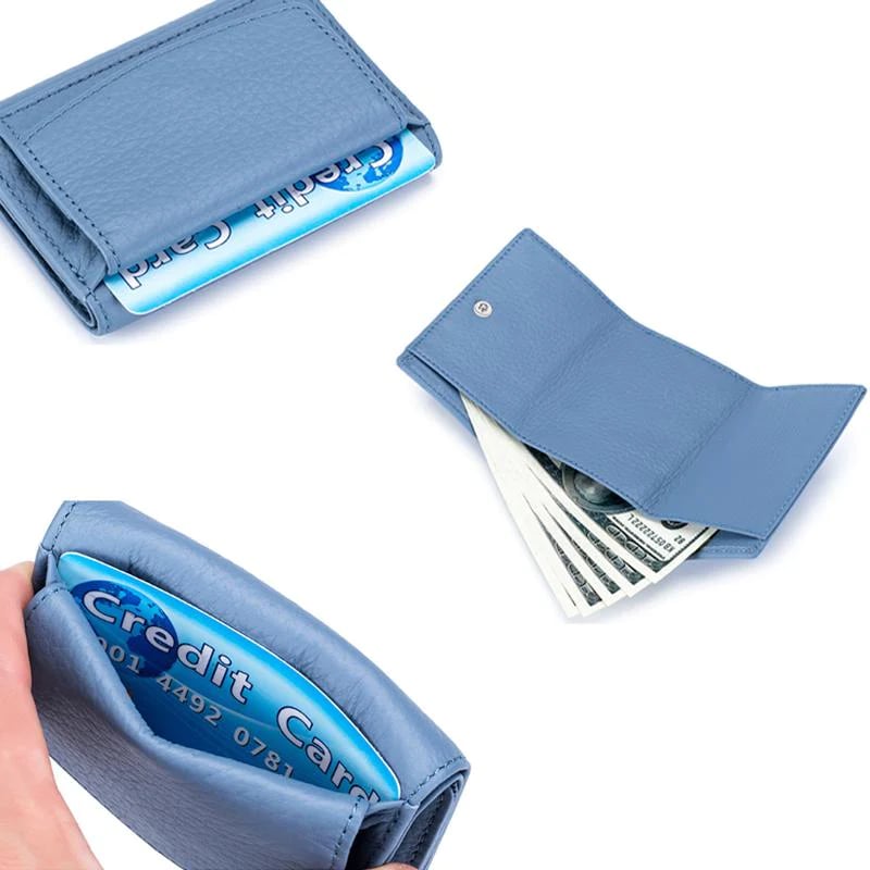 Käsintehty RFID-suojattu nahkalompakko