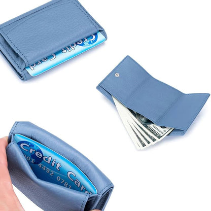 Käsintehty RFID-suojattu nahkalompakko