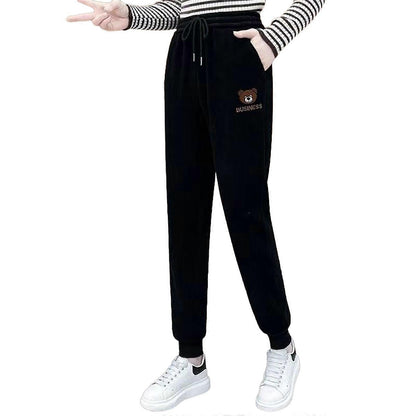 Naisten lämpimät ja pehmeät vakosamettihousut