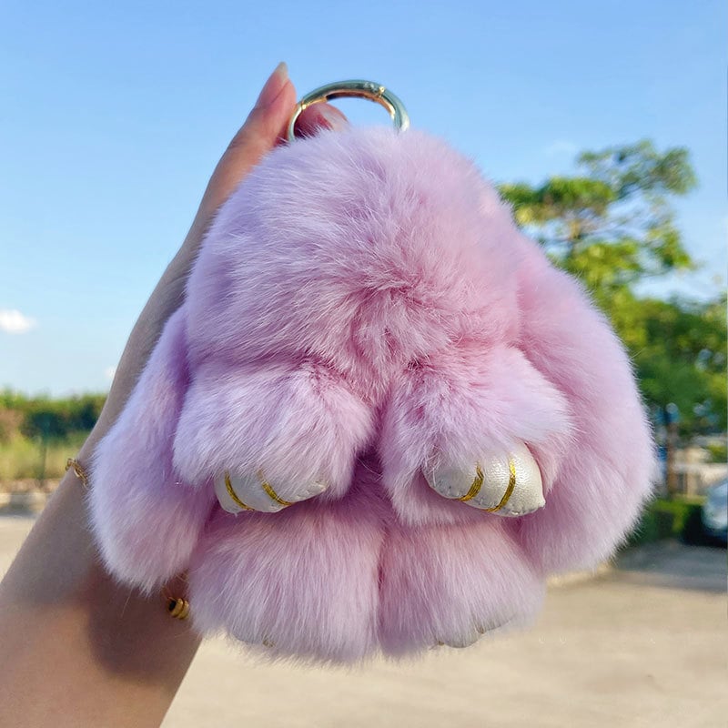 Käsintehty Bunny PomPom -avaimenperä