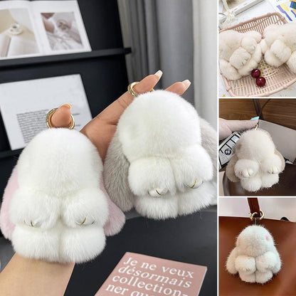 Käsintehty Bunny PomPom -avaimenperä