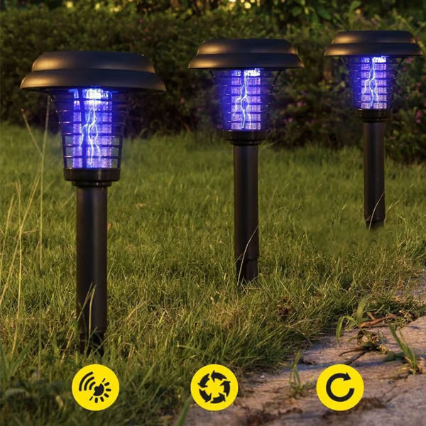 Aurinkoenergialla toimiva LED-hyönteisvalaisin