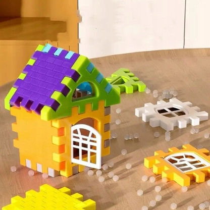 BlocksyTown™ – Magneettinen rakennussarja lapsille (320 osaa, sisältää ikkunat ja ovet)