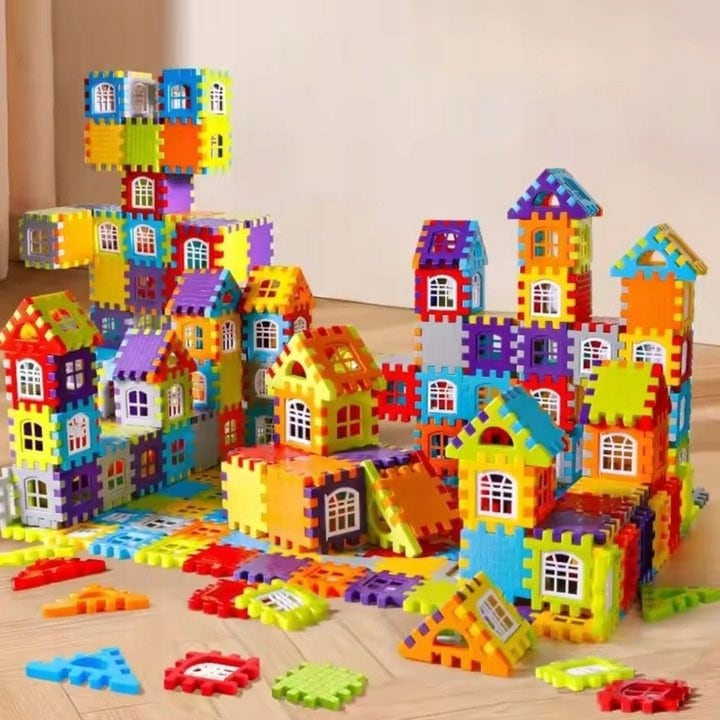 BlocksyTown™ – Magneettinen rakennussarja lapsille (320 osaa, sisältää ikkunat ja ovet)