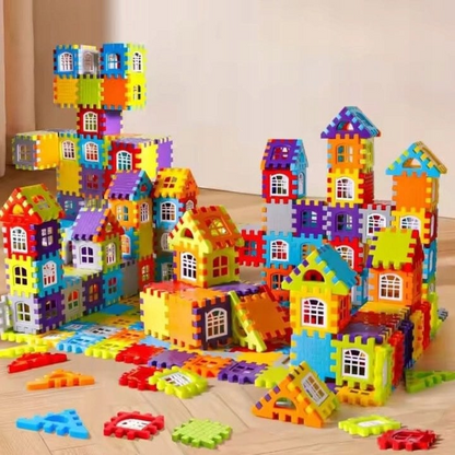 BlocksyTown™ – Magneettinen rakennussarja lapsille (320 osaa, sisältää ikkunat ja ovet)