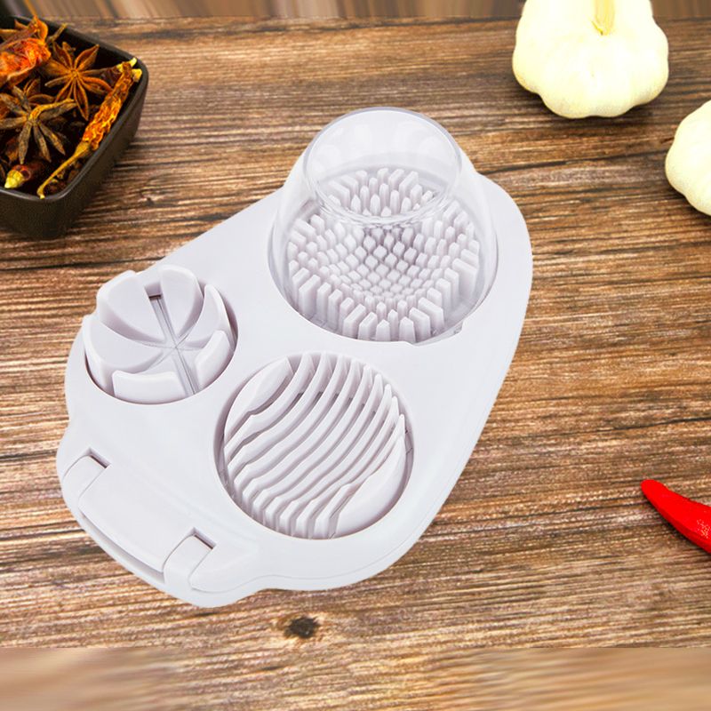 Monitoiminen 3-in-1 munaleikkuri