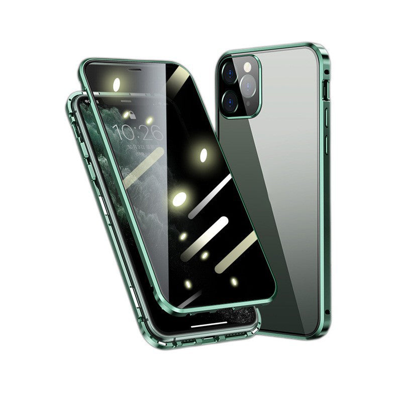 Kaksipuolinen iPhone-magneettikotelo – karkaistua lasia, täysi suoja