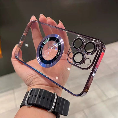 Läpinäkyvä magneettinen iPhone-kotelo